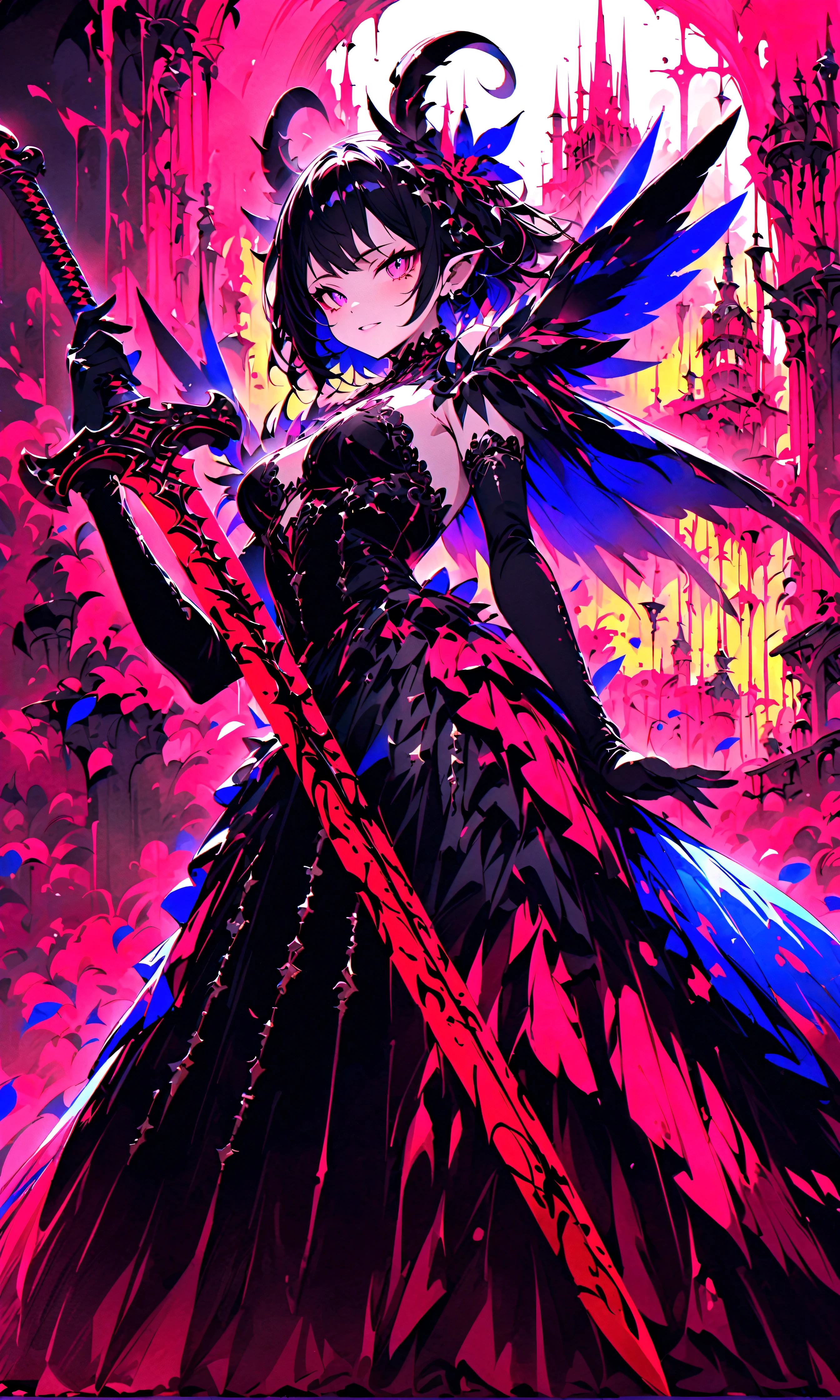 Blood-bathed sword,well defined,details and creation