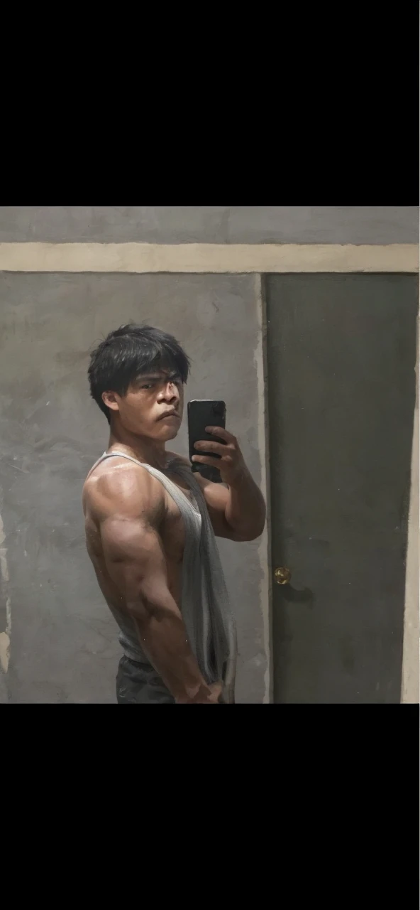 (masterpiece, best quality:1.2), ultra realistic, realistic, unreal engine 5, anatomically correct, textured skin, super detail, high details, detailed eyes, detailed face, best quality, 8k, black eyes, male focus, solo, buakaw, very dark skin, dark-skinned male, topless male, muscular, bara, abs, large pectorals, buzz cut, manly, heroic muay thai, fighting stance, pose, topless male, golden shorts, clenched hands, northern field, windmill,