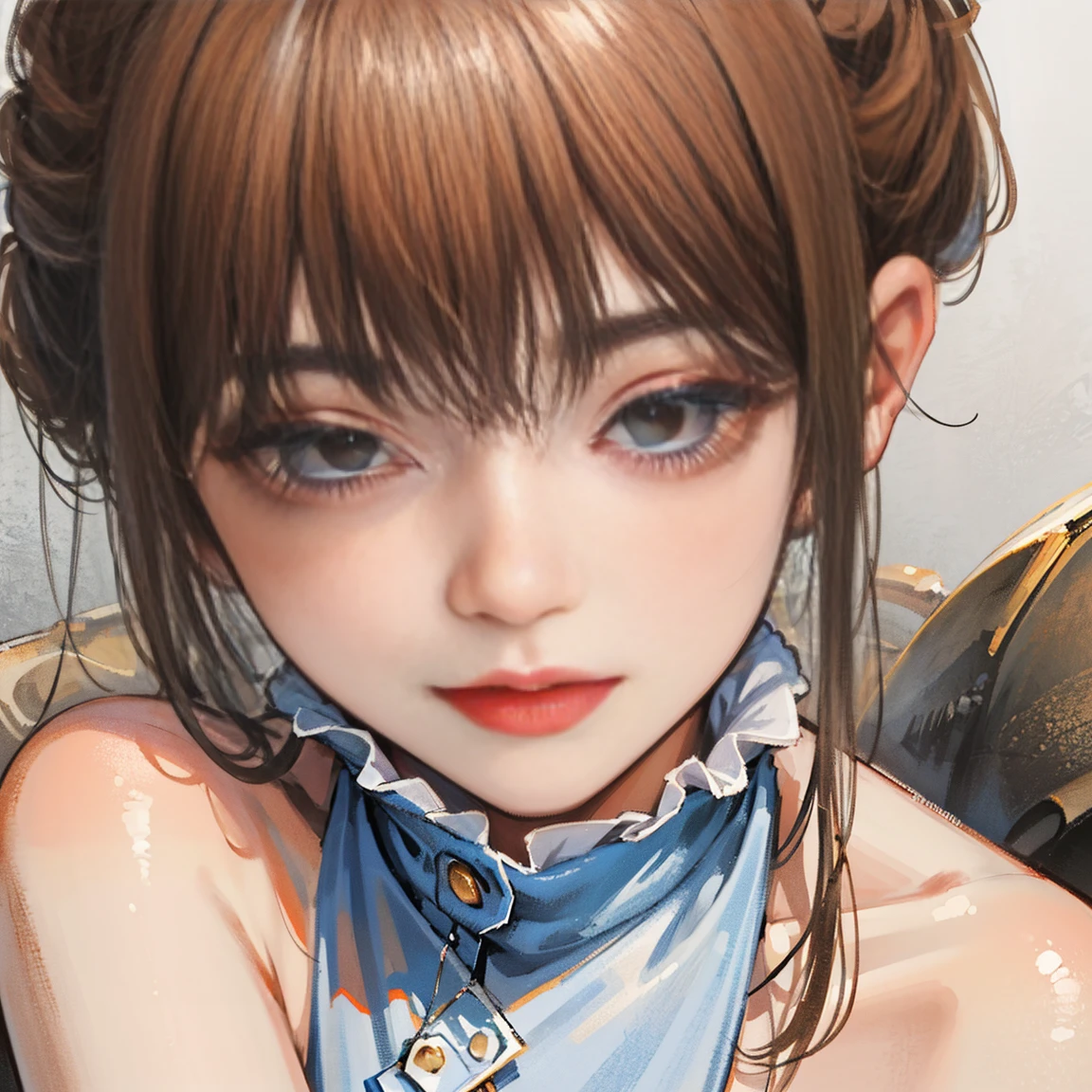 Ultra-realistic CG ,((premium、8K、32k、masterpiece)), (Ultra-thin illustration)、(Ultra-high resolution), (((ung person:1.5))), Brooklyn's Gladiadores, (( Short Hair Bob )), Ripped rugby team t-shirt, Short blonde, Dark red with white stars and blue and white stripes, (((Image from the knees up))), Short white blonde hair, In the background、 Intricate designs painted by Shepard Fairey