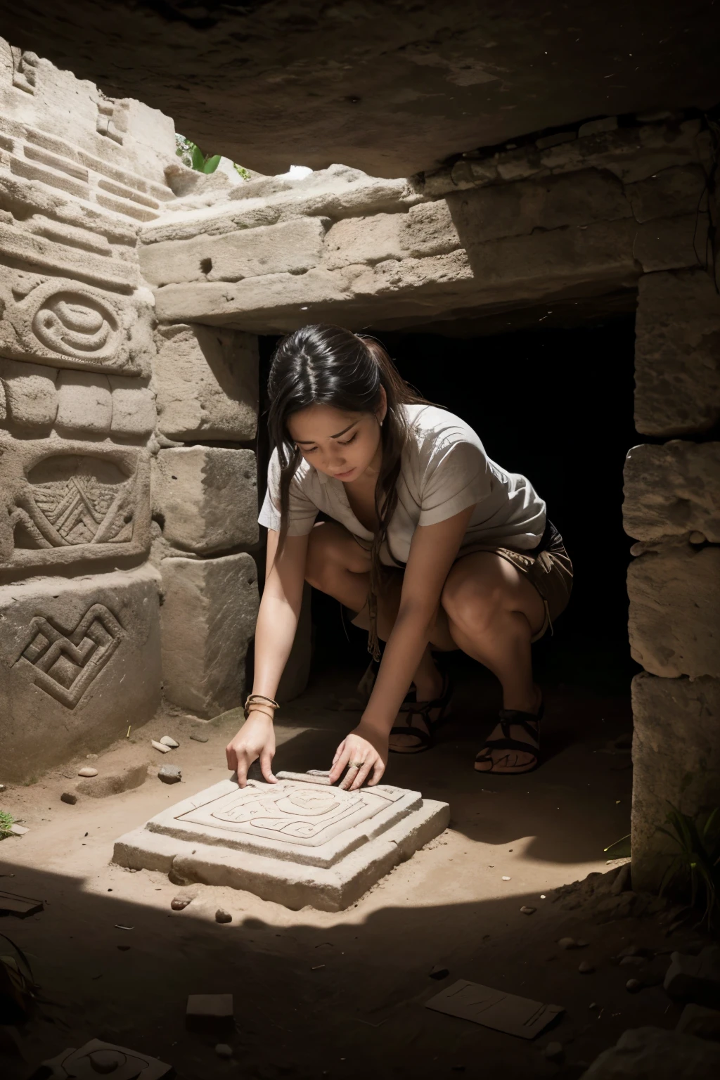 Clara Martinez was like a conduit between the stones, revealing long-buried secrets. The discovery of the stela fueled further excavations. Clara and her team worked day and night, exploring underground chambers, hidden temples, and ceremonial plazas. Each new artifact brought fresh questions and possibilities, fueling Clara’s desire to unravel the mystery behind the ancient Mayan city.
As the excavations progressed, Clara encountered an intriguing puzzle: a set of symbols and inscriptions that seemed to form a significant pattern, yet their exact meaning remained obscure. She spent hours studying the symbols, comparing them with other known Mayan artifacts, and consulting experts in the field.