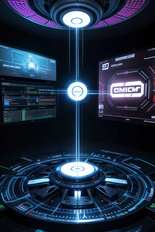 logo cms technology with futuristic aspects