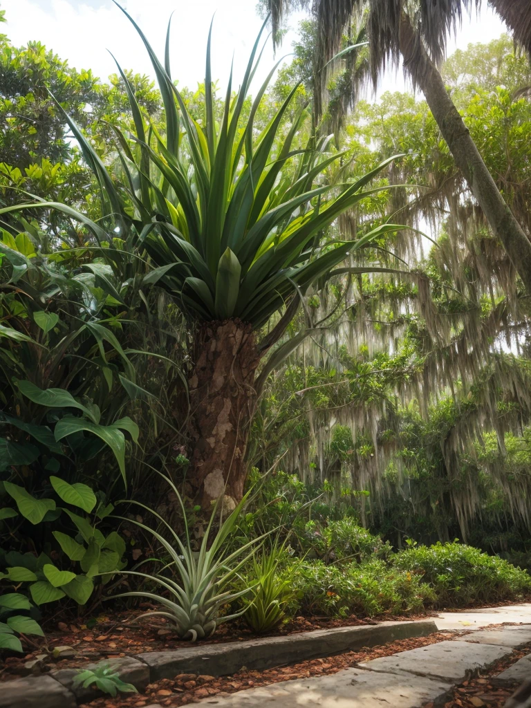 air plants growing in Florida in nature.