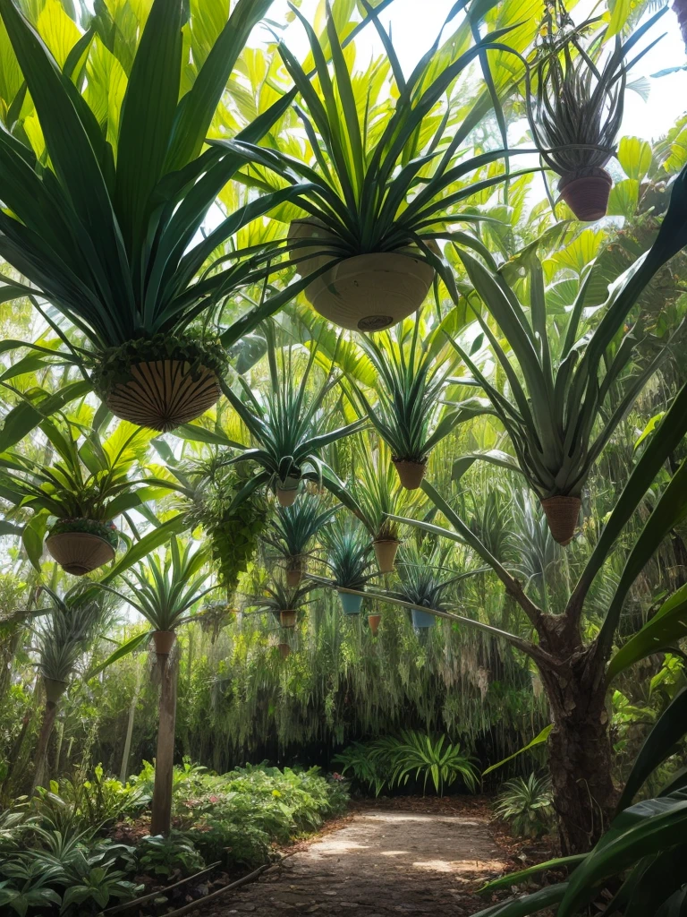 air plants growing in Florida in nature.