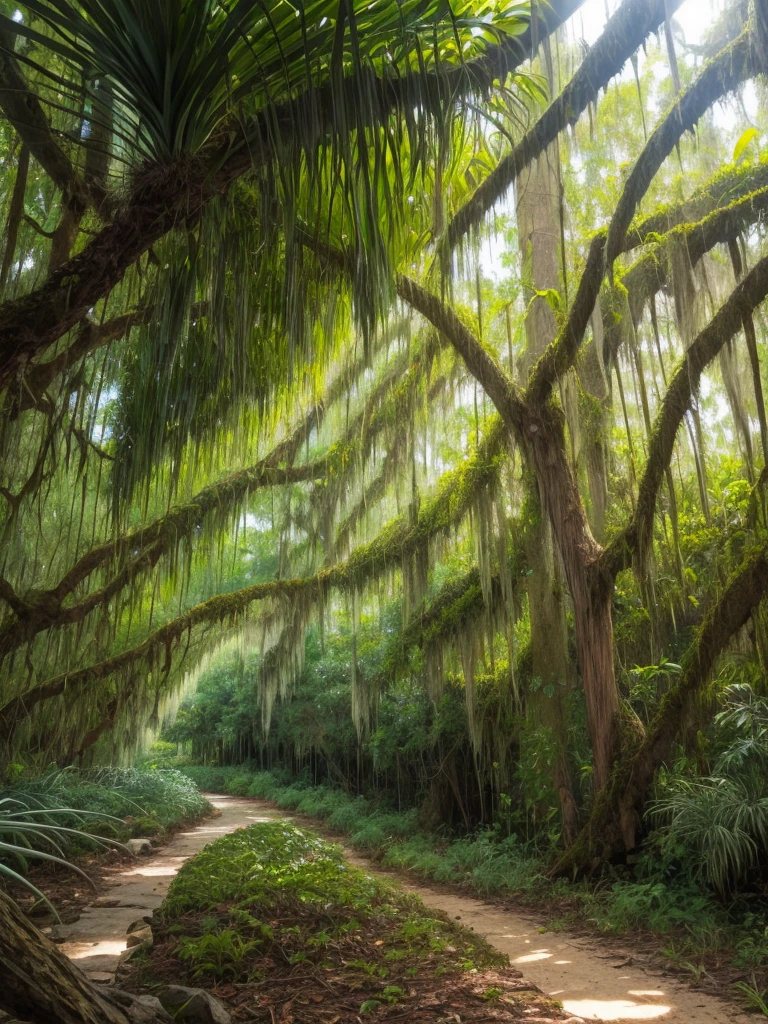 air plants growing in Florida in nature.