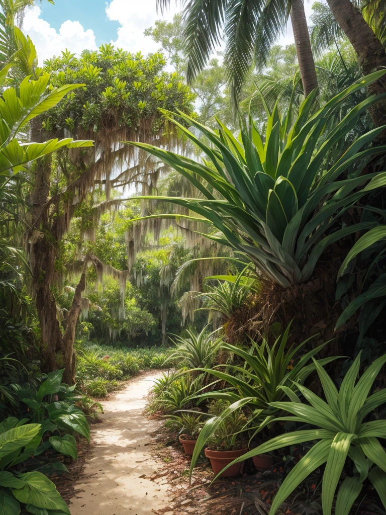 air plants growing in Florida in nature.