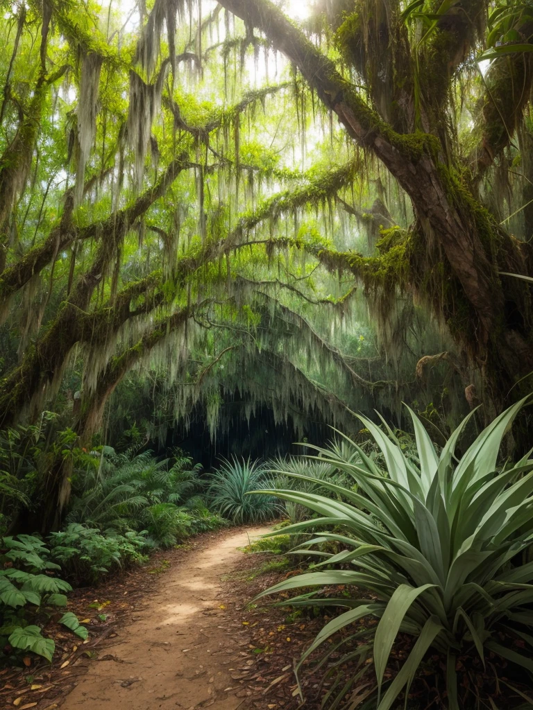 air plants growing in Florida in nature.