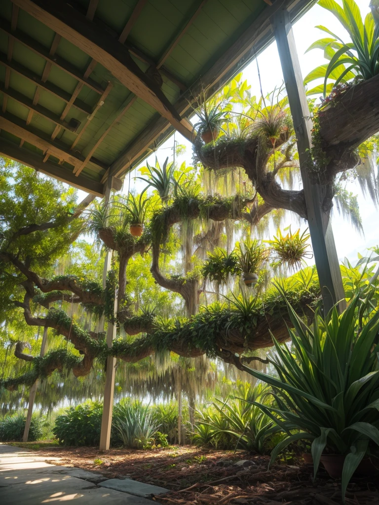 air plants growing in Florida in nature.