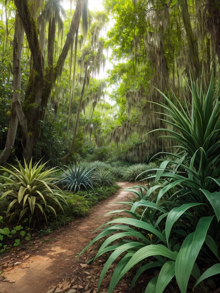 air plants growing in Florida in nature.