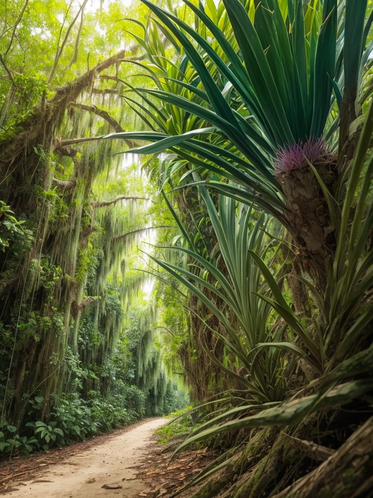 air plants growing in Florida in nature.