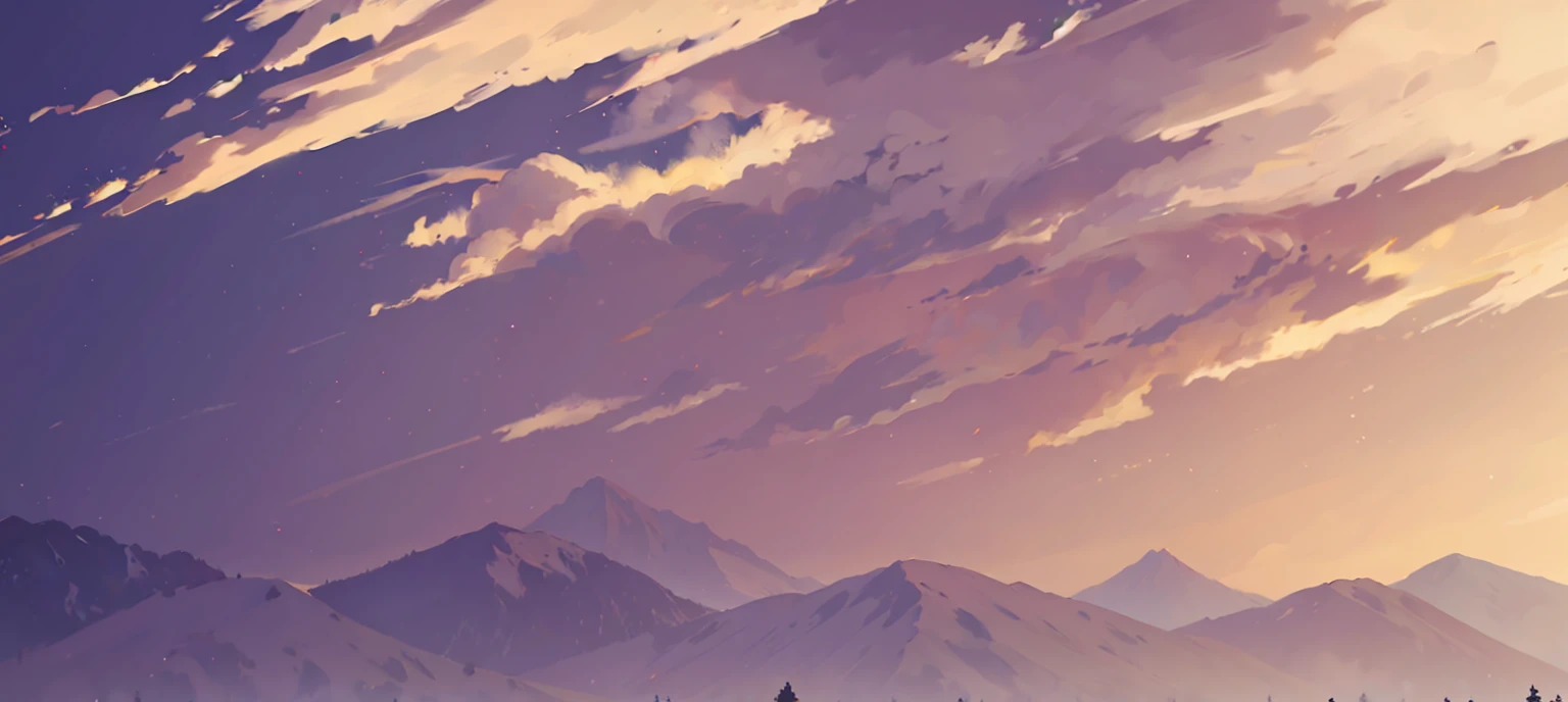 dawn time, daybreak sky, dark morning, mountain silhouette farr away,