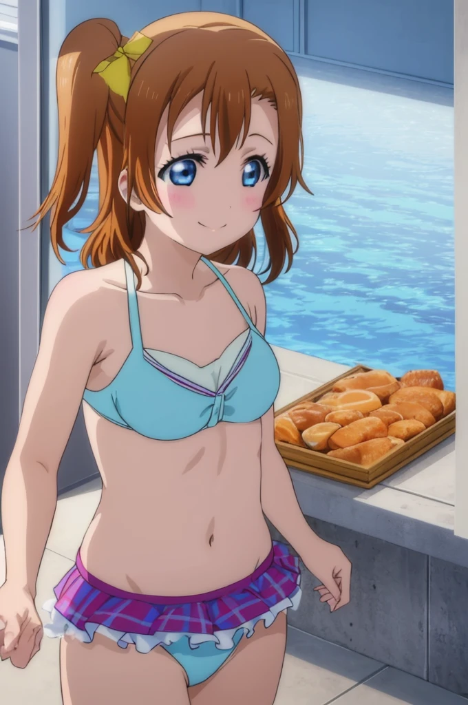 (((pixel-perfect, detail-perfect))), solo, 1girl, honoka kousaka, smile, sauna, bikini, armpit, medium filesize, ultra High Qality