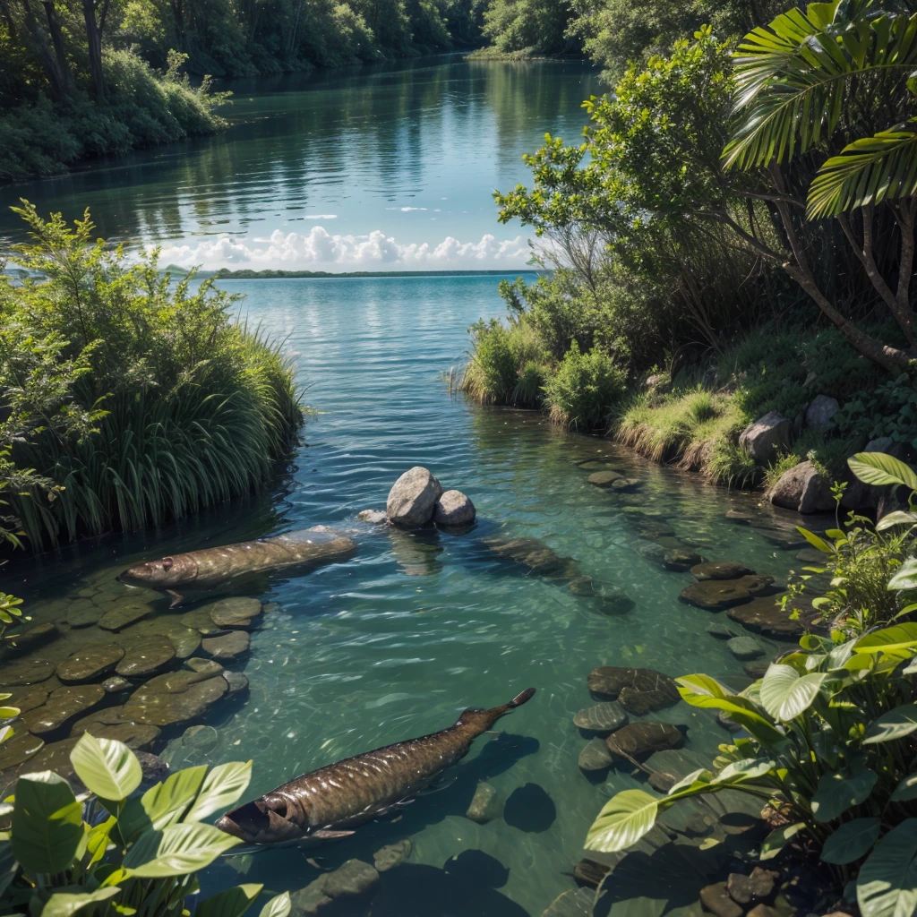 Background honas in the water. nature
