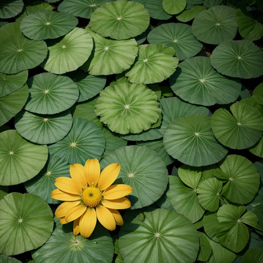 Background agua con hojas florando