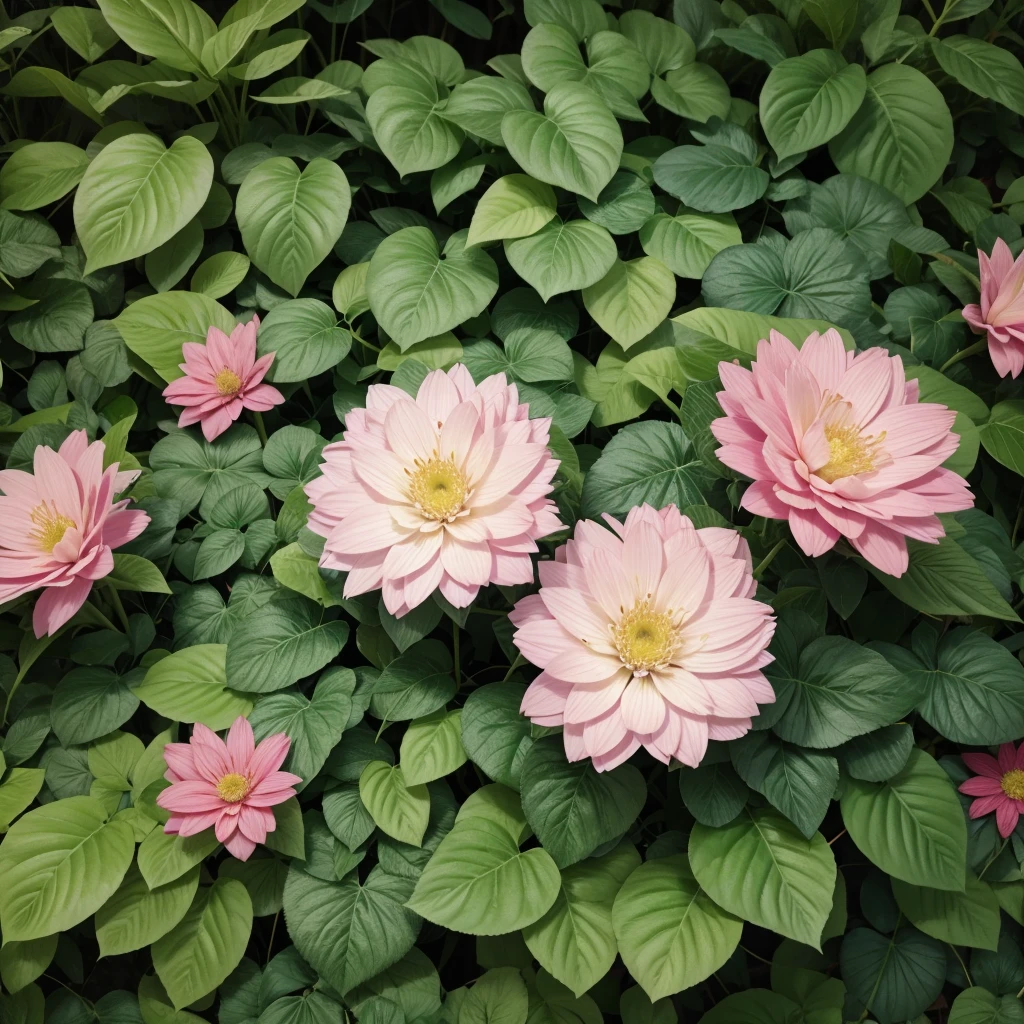 Background agua con hojas florando