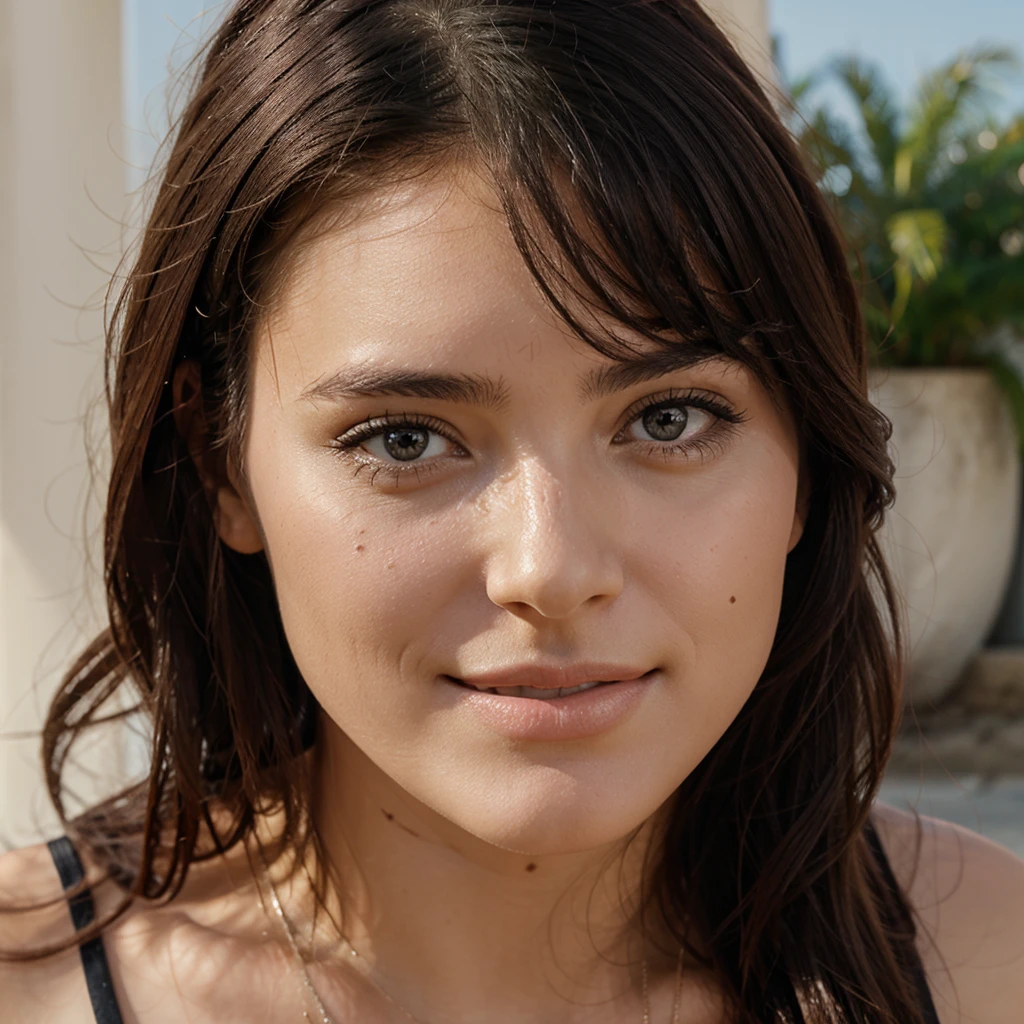 cette femme me regarde de face