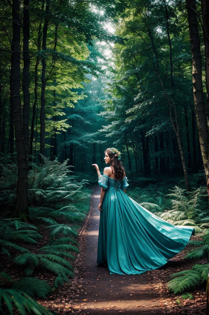 Create a enchanted forest image