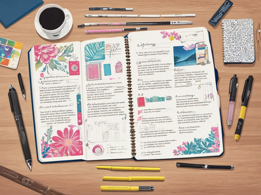 Create a art in full resolution, 4k, for shirt print with those keywords: scrapbook,  journaling, 
journaling pack, 
cool journaling, 
journaling pens, 
journaling girls, 
happy journaling, 
journaling, 