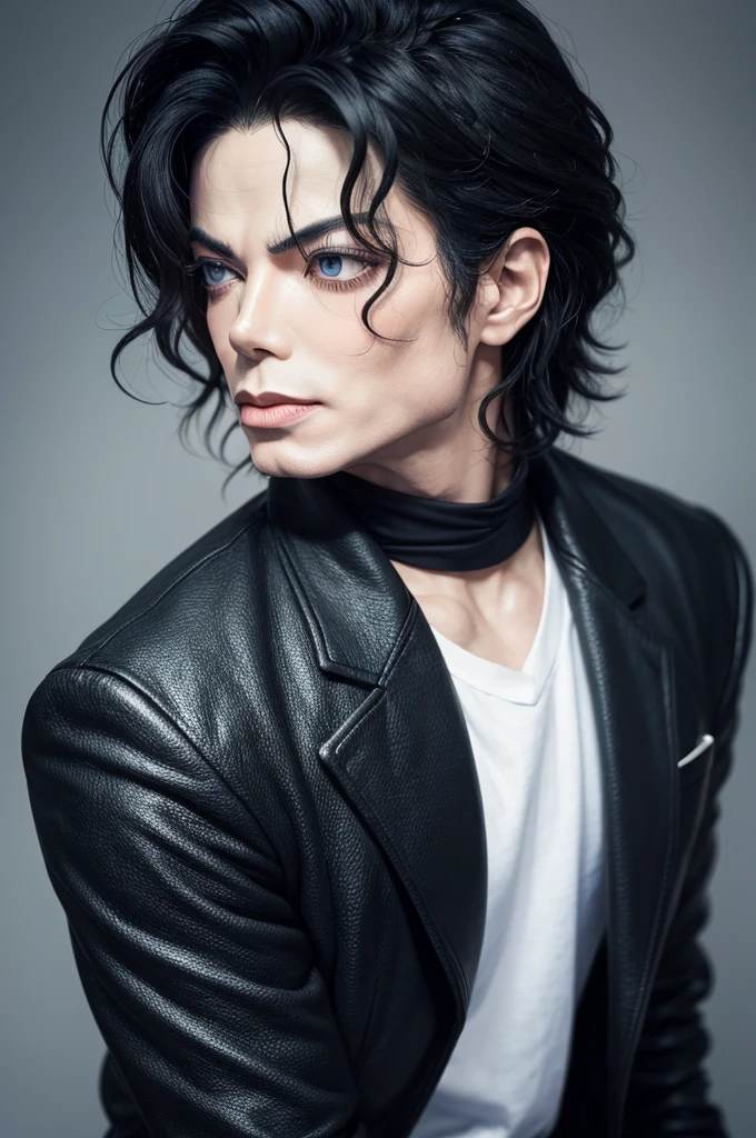 Michael Jackson fighting without facial flaws, as if he were real