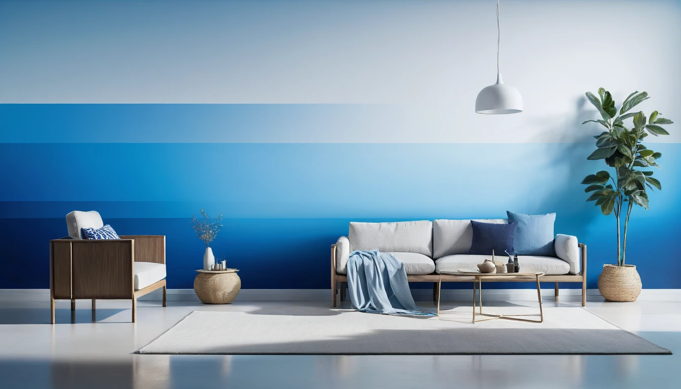 Create an image featuring a dynamic blue gradient background that blends azure, cerulean, and navy shades for a striking visual impact.