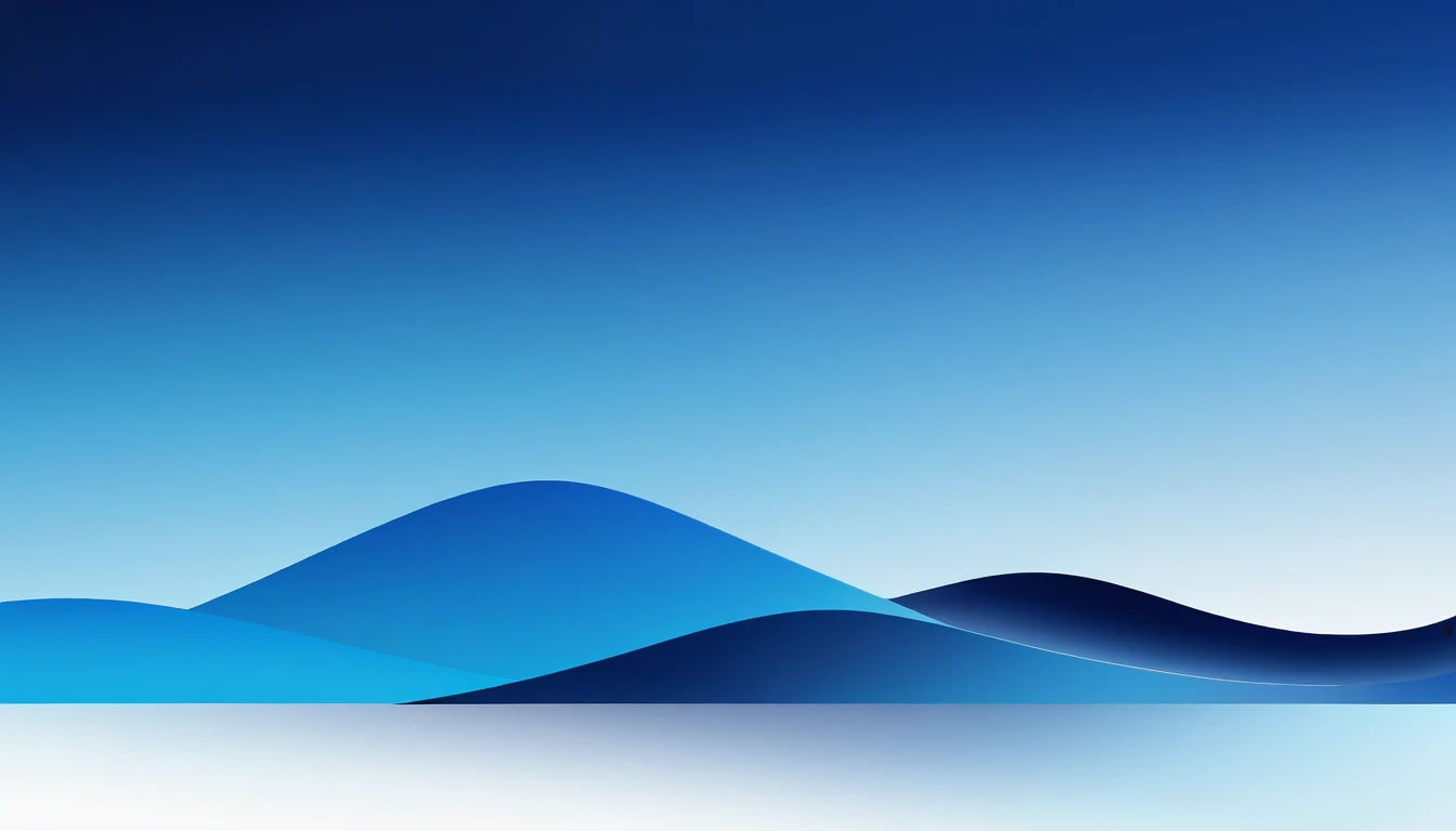 Create an image featuring a dynamic blue gradient background that blends azure, cerulean, and navy shades for a striking visual impact.
