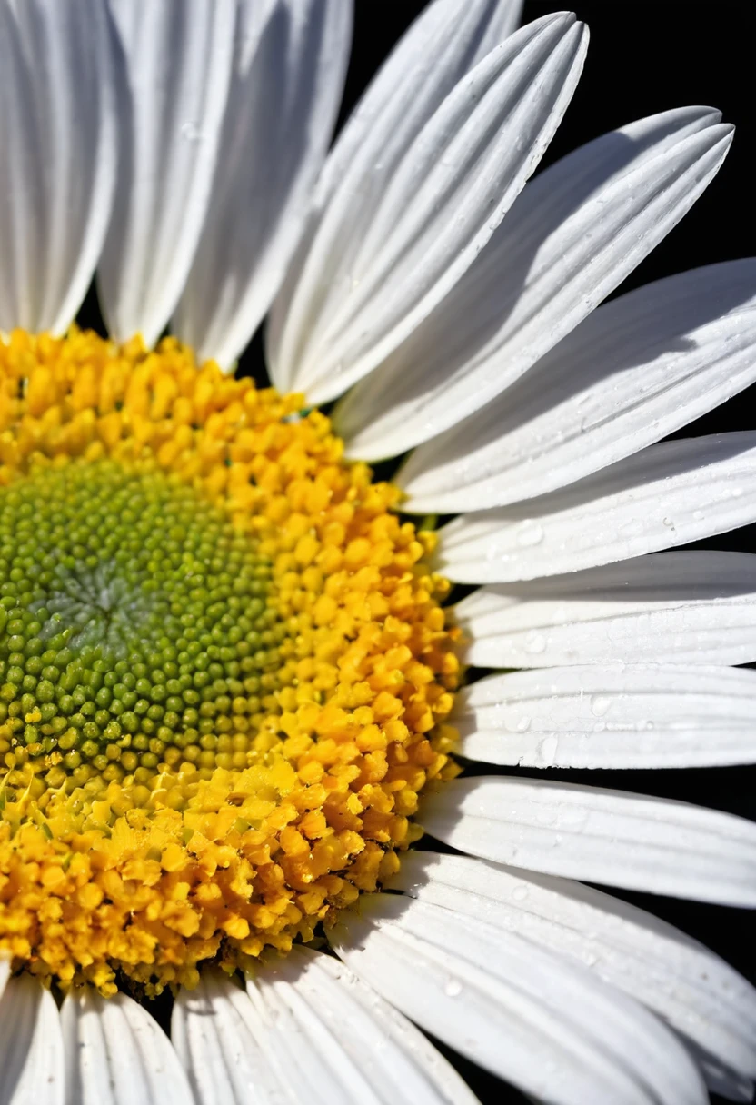 Macro shot of a DAISY CENTRE, Canon EF 100mm f/2.8L Macro IS USM high quality photography, HDRI.