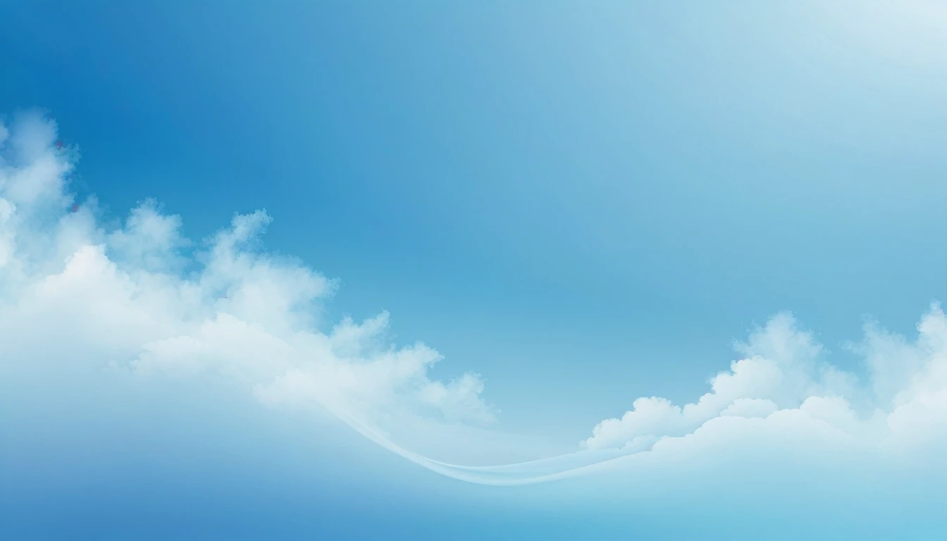 Design a calming blue gradient background inspired by the colors of a clear summer sky, blending baby blue with hints of wispy clouds.