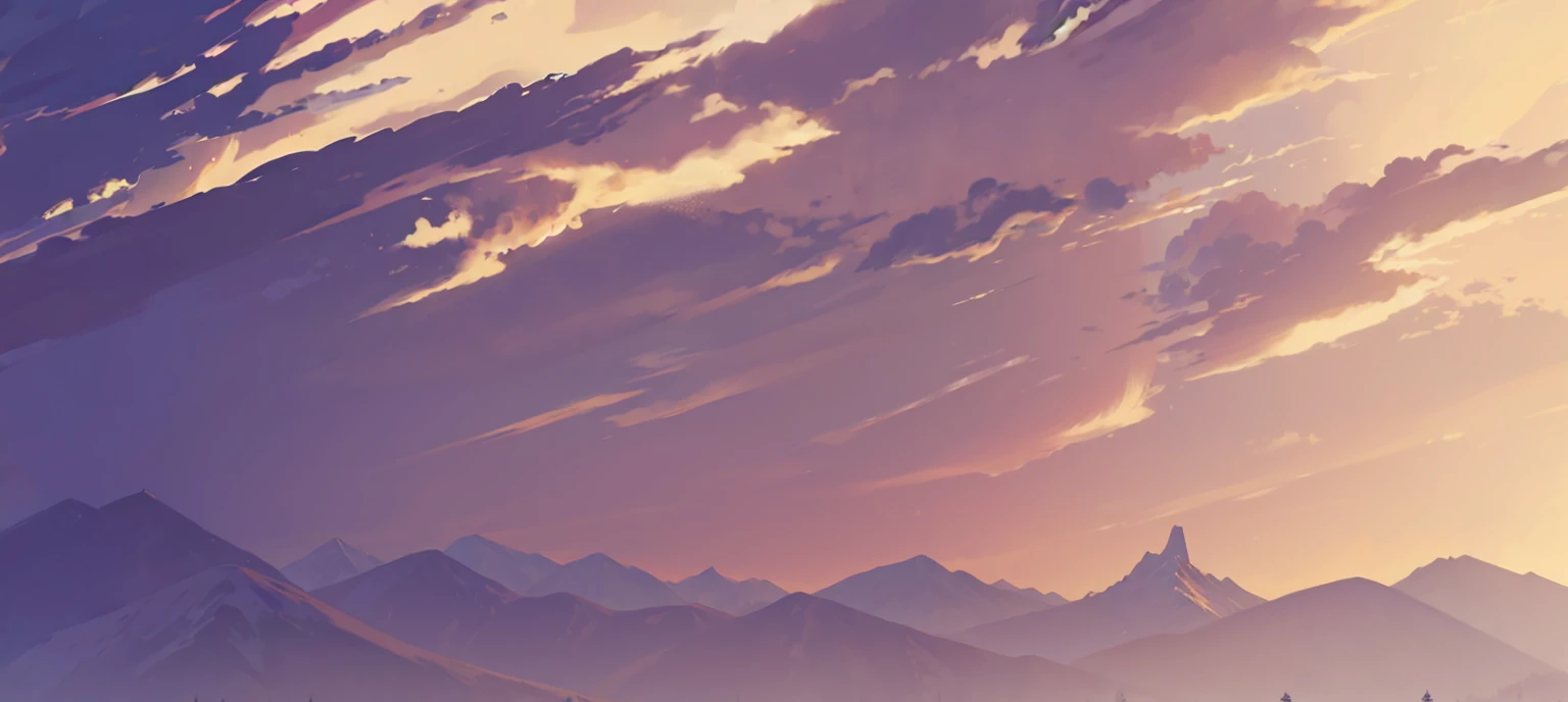 dawn time, daybreak sky, dark morning, mountain silhouette farr away,