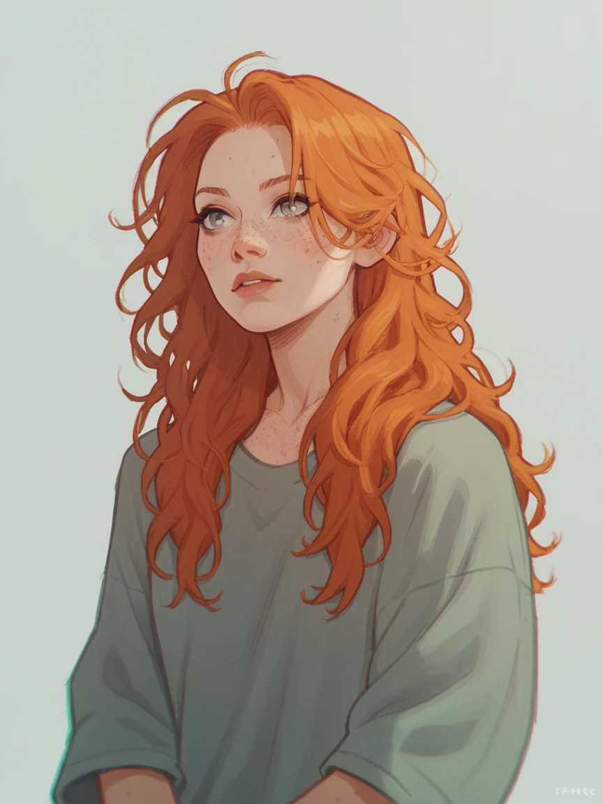 score_9, score_8_up, score_7_up, score_6_up, score_5_up, score_4_up, 1girl, Fr3ckles, freckles, female fantasy character, female suit, grey eyes, ginger hair, long hair, ju1ch3,