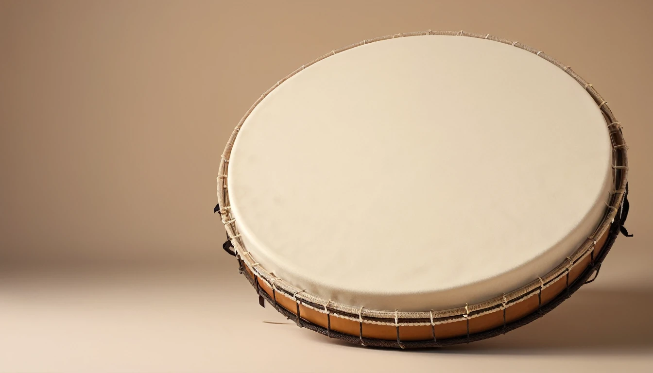 pandeiro, musical instrument, isolated, detailed focus, highly realistic, professional photography, 8k, photorealistic, cinematic lighting, warm color tones, dramatic shadows, intricate textures, seamless composition, masterpiece