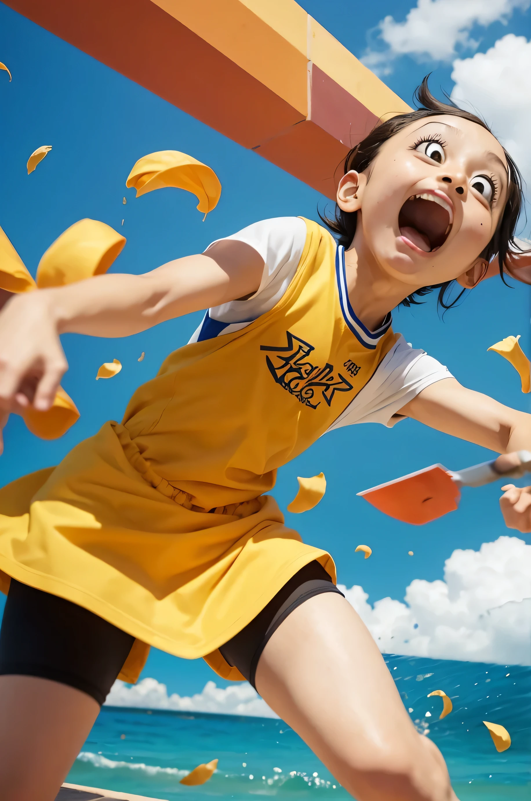 An image of curry in cartoon throwing