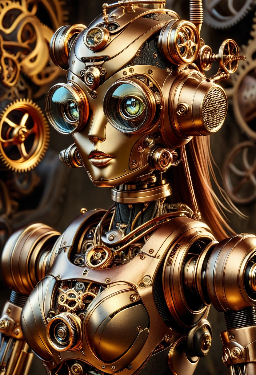  female Steampunk robot 
