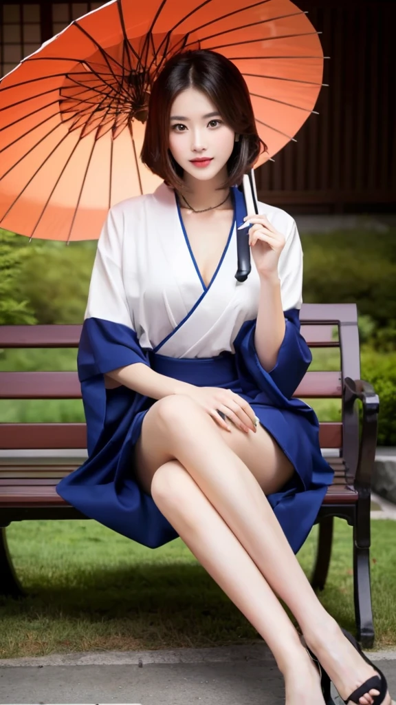 araffe woman sitting on a bench with an umbrella in her hand, sexy girl, korean girl, japanese goddess, japanese model, asian girl, seductively looking in front, gorgeous chinese model, sexy pose, sexy :8, beautiful asian girl, captivating and enticing, beautiful model girl, beautiful south korean woman, anna nikonova aka newmilky, beautiful maiden