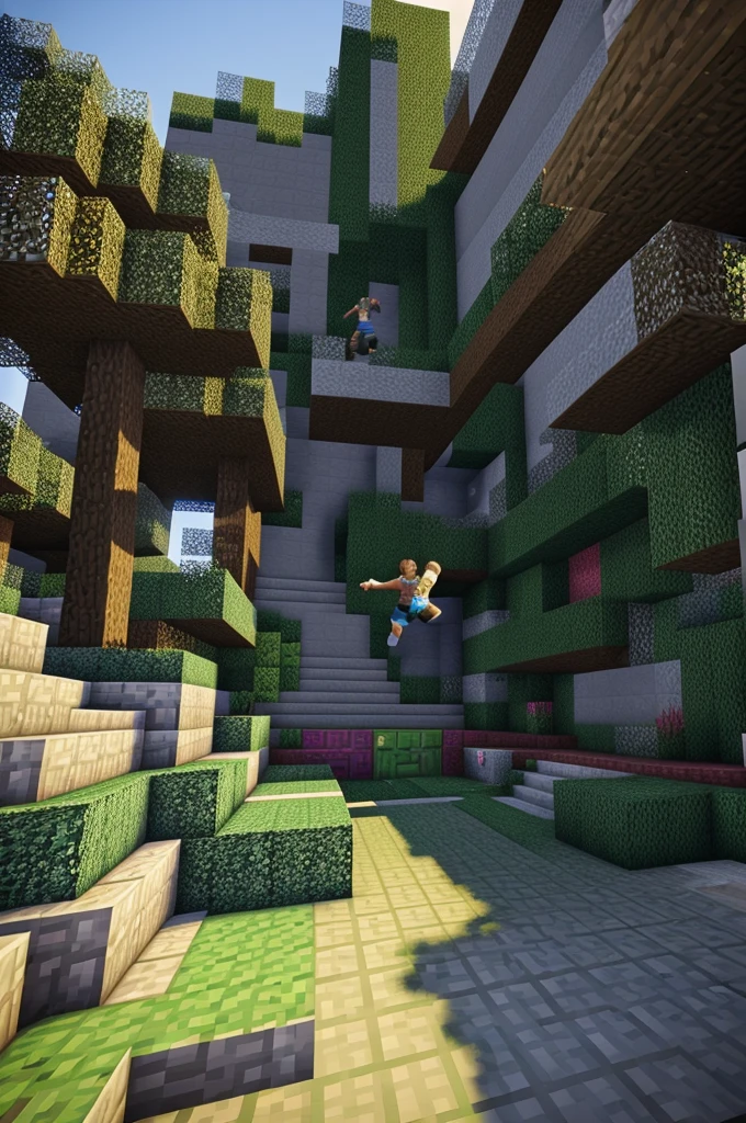 Title*: Minecraft Hive Parkour: Jump into the Challenge!

*Background*: A stylized illustration of the Hive Parkour map, with iconic Minecraft blocks and structures.

*Main Image*: A player character in mid-jump, performing a daring parkour move.

*Key Features*:

- A list of the parkour courses and their difficulty levels
- A showcase of the rewards and prizes for completing courses
- A call-to-action to join the Hive Parkour community and start playing

*Style*: Vibrant colors, bold fonts, and a dynamic composition that captures the energy and excitement of Minecraft parkour.