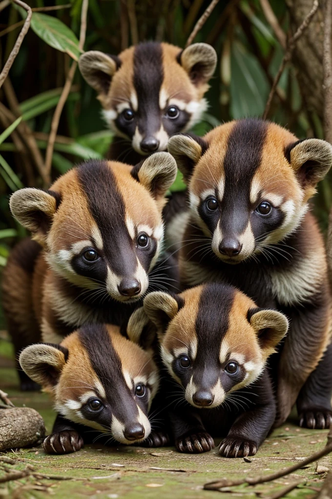 The whole story of the two coati puppies and two man puppies from Tales from the Jungle by Horacio Quiroga 