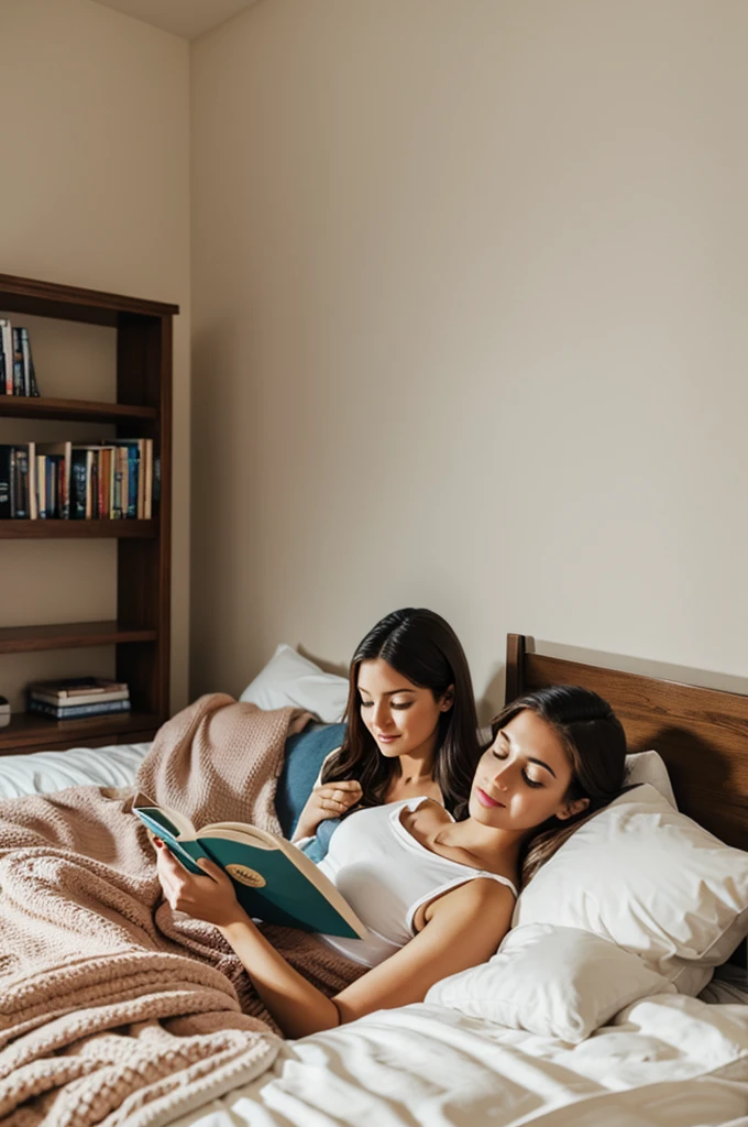  reading a book in the bedroom
