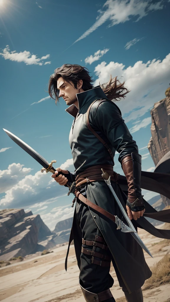 Reloaded Swordsman,The wind is blowing and I'm charging up with rage、Deep green, extra thick armor envelops the entire body.,A giant sword with both hands on the ground,The blue spinning sword energy overflowed.,,Blood,Depth of written boundary,Dynamic Blur,highlight,Real Light,Ray Tracing,OC Rendering,Surreal,Highest quality,8K,Masterpieces,Ultra-fine,More about pubic hair,Correct Anatomy,Sharp focus on the eyes,Bokeh,The facial features are carefully drawn