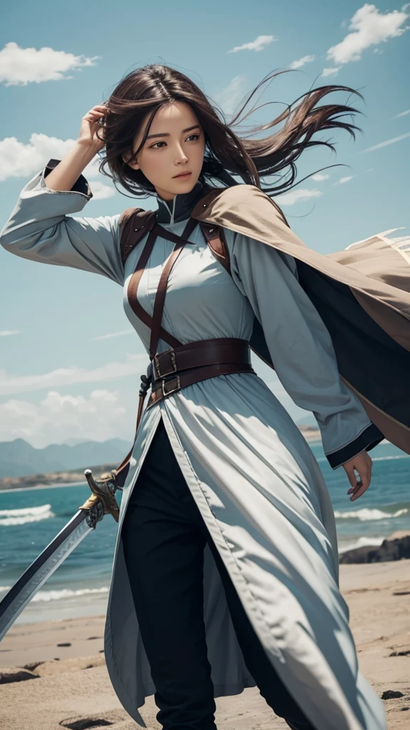 Reloaded Female Swordsman,The wind is blowing and I'm charging up with rage、Deep green, extra thick armor envelops the entire body.,A giant sword with both hands on the ground,The blue spinning sword energy overflowed.,,Blood,Depth of written boundary,Dynamic Blur,highlight,Real Light,Ray Tracing,OC Rendering,Surreal,Highest quality,8K,Masterpieces,Ultra-fine,More about pubic hair,Correct Anatomy,Sharp focus on the eyes,Bokeh,The facial features are carefully drawn