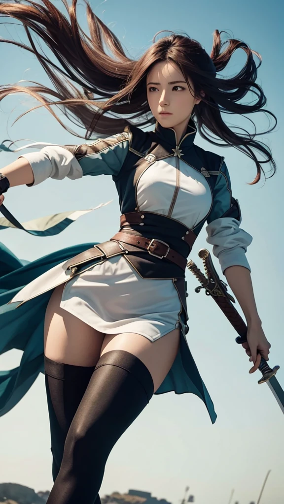 Reloaded Female Swordsman,The wind is blowing and I'm charging up with rage、Deep green, extra thick armor envelops the entire body.,A giant sword with both hands on the ground,The blue spinning sword energy overflowed.,,Blood,Depth of written boundary,Dynamic Blur,highlight,Real Light,Ray Tracing,OC Rendering,Surreal,Highest quality,8K,Masterpieces,Ultra-fine,More about pubic hair,Correct Anatomy,Sharp focus on the eyes,Bokeh,The facial features are carefully drawn