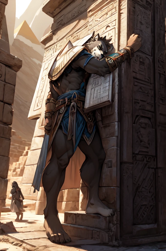 (((Barefoot furry character, full body, cinematic setting, furry male, plantigrade)))
See the earth at the peak of it's glory -
Days that are long gone.
The greatest empire of the ancient times
Behold the light so bright it blinds your eyes!
((Atlantis!))
Ancestor of Mankind
Those who have united
The earth under One Name
See the greatest city stand
In Anabiosis
What has once ruled all the world -
Mighty Poseidonis!
The great ((pyramids)) in place
Shelter us from danger,
We send ships to distant worlds,
Fearing not their anger.
BREAK, ((science-fiction scenery)), hitech civilization, intricate details, highly detailed, extreme detail, octane render, fine art, best quality, highres, (detailed face:1.5), ((full_body)), respecting golden ratio, UHD, (((perfect hands))), low light
