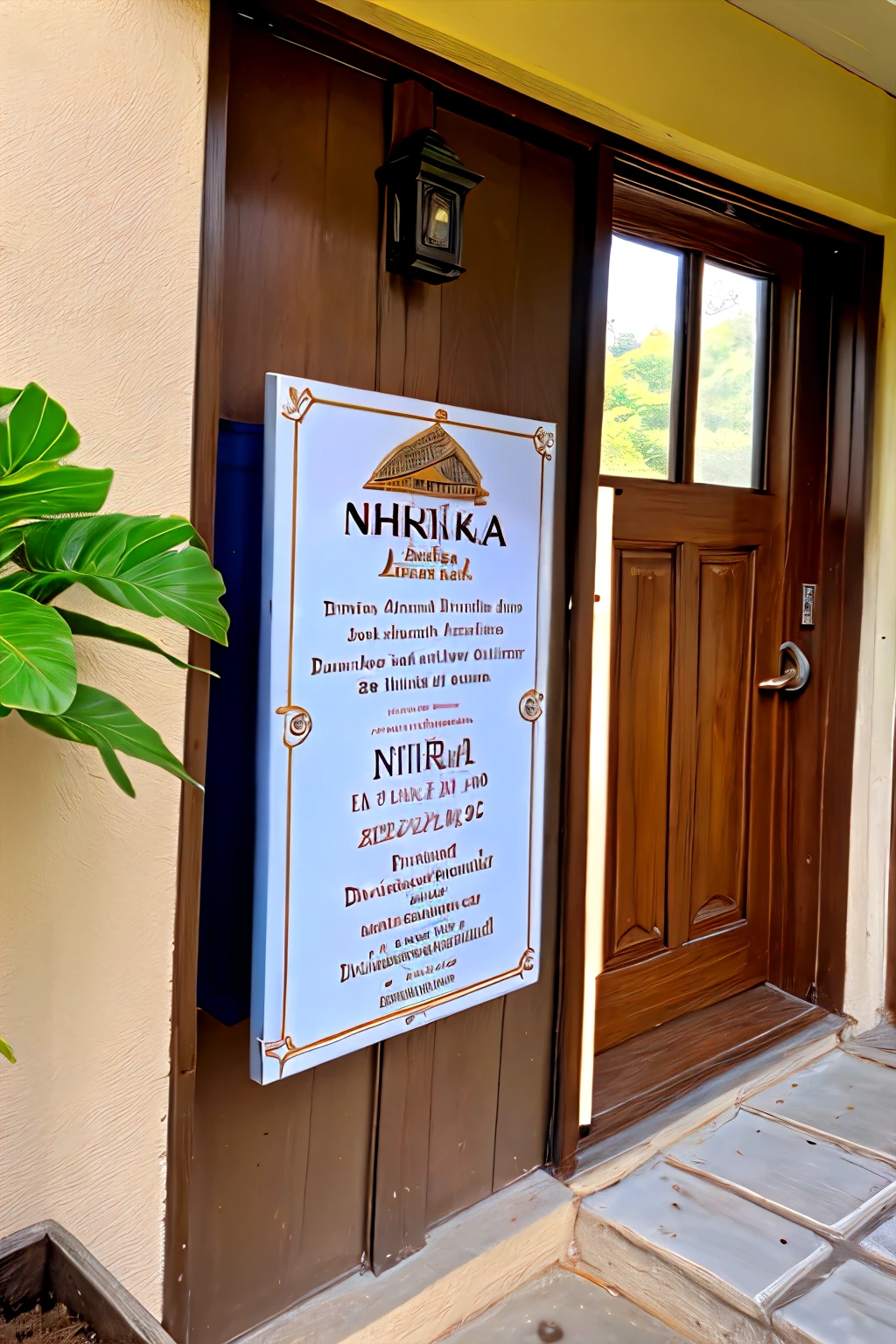 Name plate of a house named niharika and divyansh