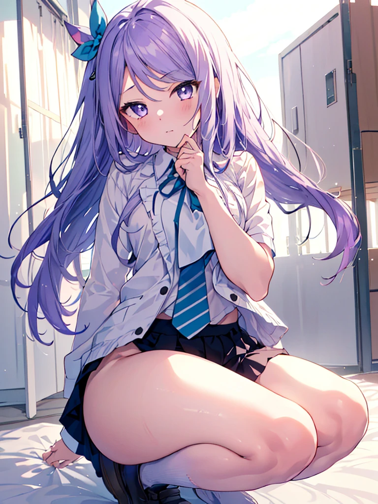 masterpiece, 8k wallpaper, highest quality, 1 girl, Mejiro McQueen, stuffy々and facial expressions, looking at the viewer, End of Sky,After completing a full marathon、muste piece、squat position,nsfw,vaginal,sex