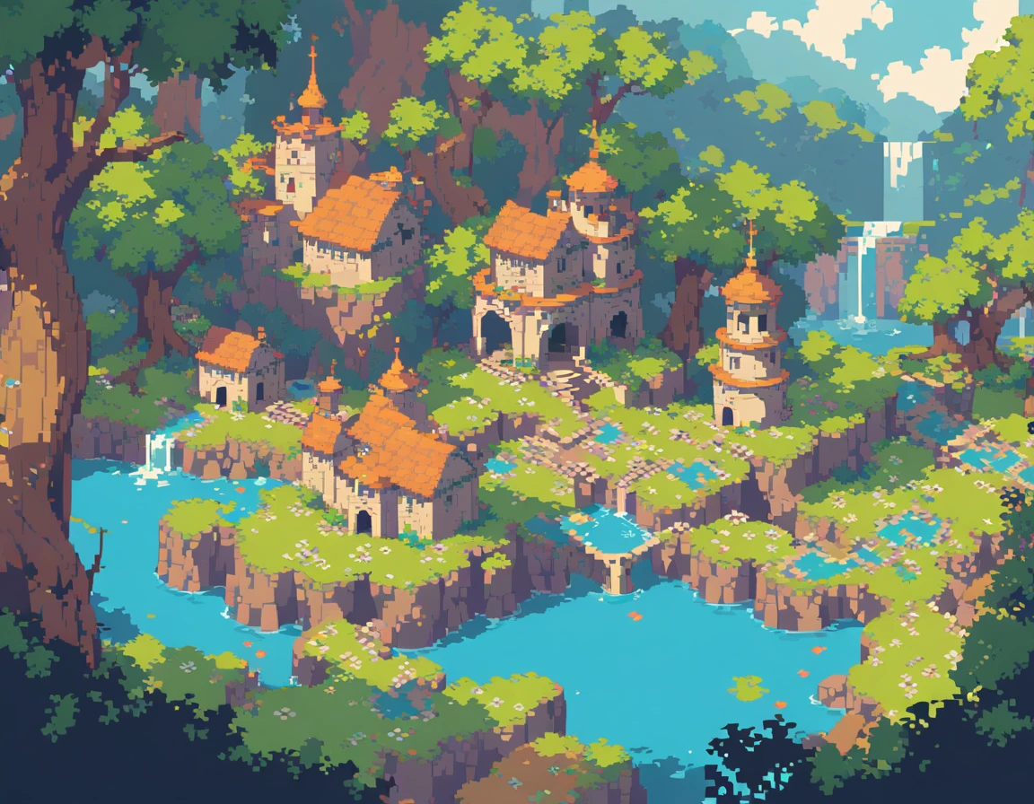 Pixel Art,Pixelated,8 bit,Retro game,Vibrant colors,Retro Style,Pixel animation,Low resolution,Alice's Adventures in Wonderland,scener