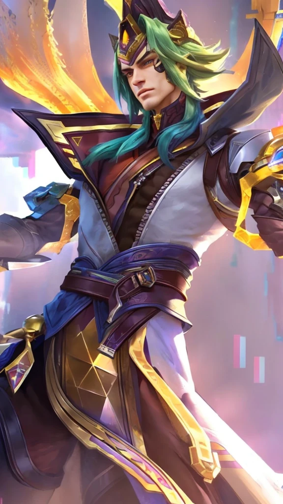 (Intricate Details, Masterpiece, Best Quality, High Resolution, 8k), (1man), (male:1.2), mature, dandy face, finely detailed eyes and face, toned body, masculine appeal, commanding presence, hot stud, bulging biceps and triceps, well-developed quadriceps and hamstrings, light skin, burgundy straight layered bangs hair, aquamarine eyes,  ornate details,  portrait, solo, half shot, looking down, detailed background, detailed face, (cogpunkai, cogpunk theme:1.1),  tech-mage,   [magic|technology], melding of spellcraft and advanced technology,  intricate [spellcasting clothes|mechanical gear], gear shaped glyphs,  ancient crystals,  [gears|ancient spell],  floating particles,  [innovative|enchanting] aura, high tech vehicle in background,   , finely detailed background, Depth of Field, VFX, young man and handsome