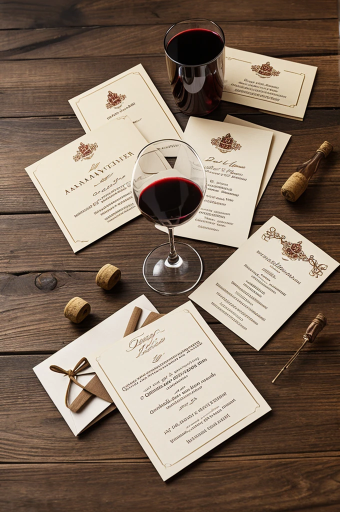 Artisanal wine tasting invitation