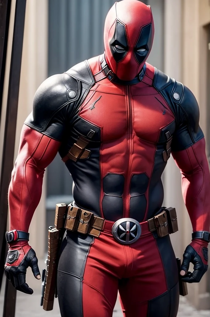 Make Deadpool muscular and shirtless