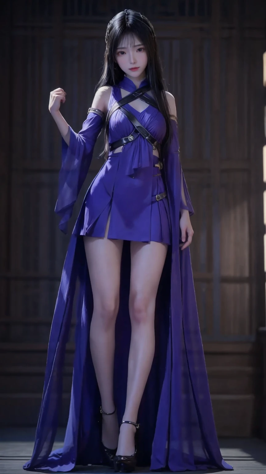 1 girl, solo,full body,long legs,