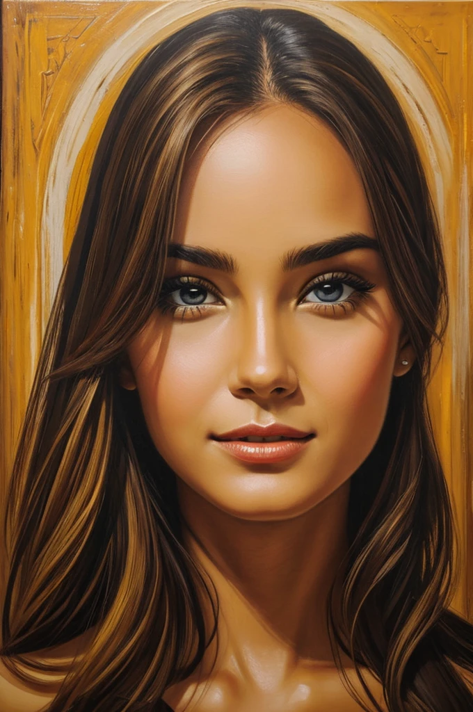 Female face in oil for advertising