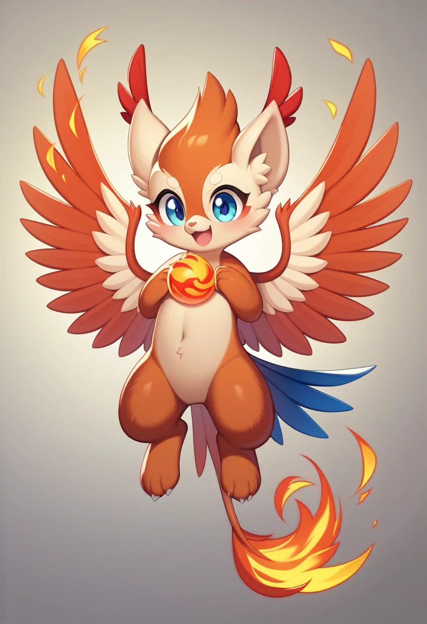 Superior image quality、"Create cute creature masterpieces with inspired, ultra-detailed concept art. Let your imagination come to life", ((Immortal Bird))、(phoenix)、(fengxi),Flashy appearance like a peacock、 high detaild, in 8K、Superior image quality、Week、one is magic、The backdrop is the magic of fire