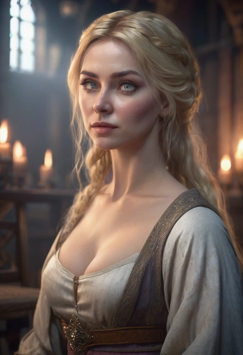 Best quality, masterpiece, ultra high res, (photorealistic:1.4), raw photo,Daenerys, off shoulder, cinematic lighting