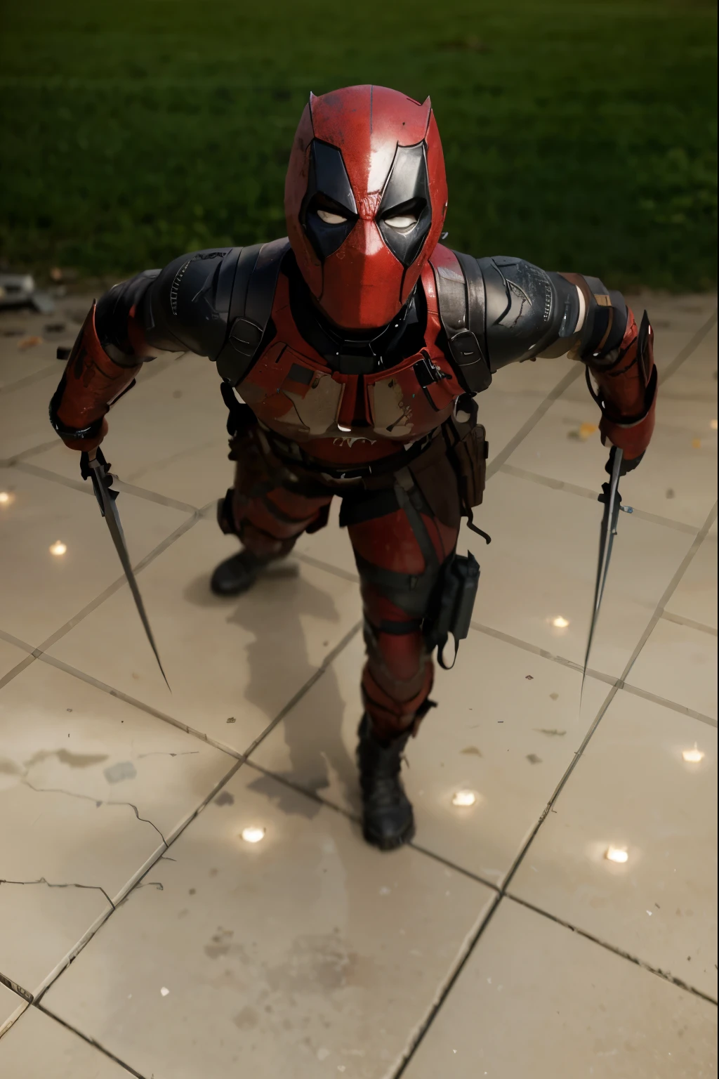 (Best quality, 8k, 32k, Masterpiece, UHD:1.2), "Transform the scene into the desolate and chaotic void timeline junkyard reality from the Deadpool and Wolverine or Deadpool 3 movie. Imagine a sprawling wasteland filled with the remnants of destroyed and abandoned structures. The ground is littered with debris, twisted metal, and shattered glass, creating a sense of desolation and ruin.

The sky above is an ominous gray, casting a dull, oppressive light over the scene. Scattered throughout the landscape are recognizable artifacts and remnants from various FOX Marvel characters' worlds, such as fragments of Sentinels, pieces of advanced technology, and iconic items from the X-Men, Fantastic Four, and other franchises.

The area is devoid of any people, emphasizing the loneliness and abandonment of this timeline. The remnants of battles and conflicts are evident, with damaged vehicles, crumbling buildings, and scorch marks covering the ground. This setting should evoke a sense of lost hope and survival, capturing the chaotic and fractured nature of this reality where the FOX Marvel characters are struggling to endure."
